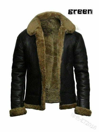 Autumn And Winter Men's Artificial Fur Integrated Long Sleeve Jacket Coat