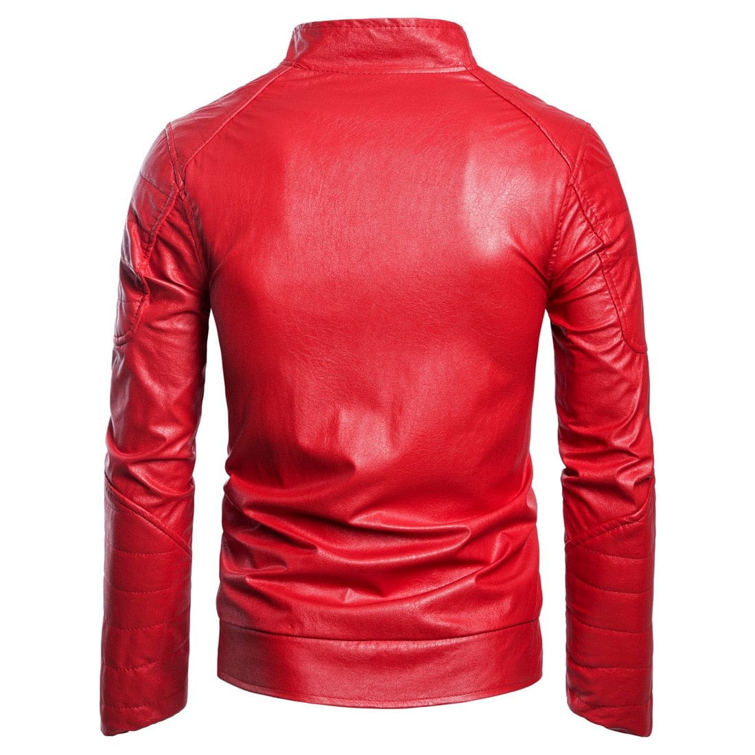 Winter Men's Leather Jacket Motorcycle Leather PU Coat Korean Fashion Street Dress Cute Christmas Gift Men's Red