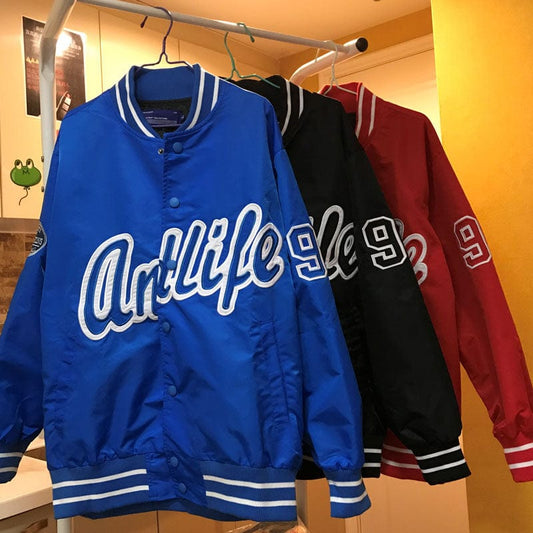 Men's Varsity Bomber Jackets Embroidery Letters Oversized Hip Hop Streetwear Casual Baseball Uniform Coats Vintage Male Clothing