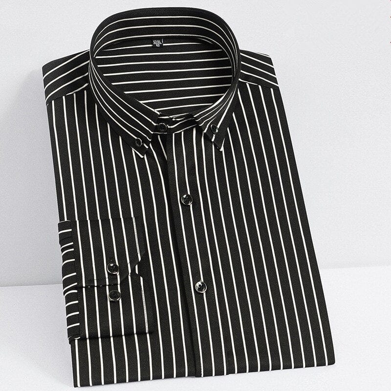 Men Shirts Long Sleeve  Purple Formal shirts For Men Slim Fit Business Stretch Anti-wrinkle Professional Tooling Male Blouse