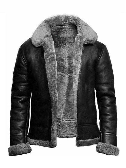 PFHQ  Autumn Winter Men's Jacket Faux Fur Shearling Coat Stylish Leather Causal Elegant Wool Liner PU Clothes Free Shipping