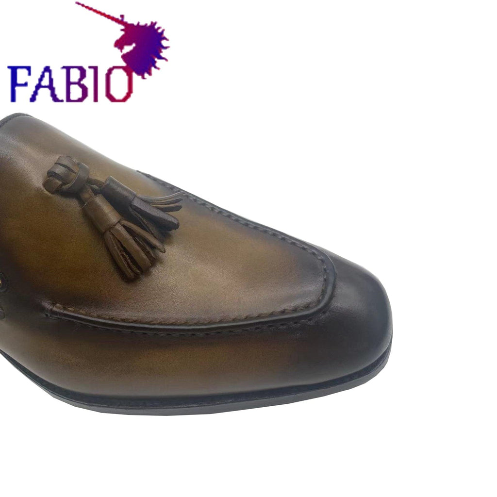 Talpă exterioară din piele franceză. Pantofi formali pentru bărbați în stil Bruti