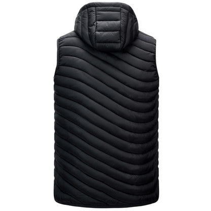 New Removable Hat Men's Waistcoat Simple Solid Color Warm Mens Jackets and Coats Winter Fashion Comfortable Men Vests