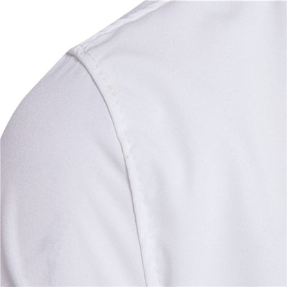 summer autumn Fake two-piece double placket thin section non-iron solid color cotton lapel men's long-sleeved shirt men's top