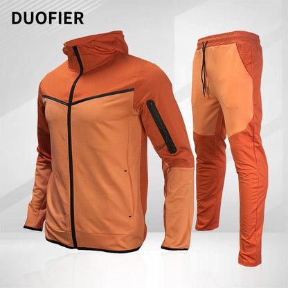 New Brand Men's Sweatsuit Tech Fleece Hoodie Cotton Stretch Training Wear Good Quality Coat Sweatpants Sport Set Clothing