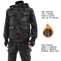 Winter Work Clothes Suit Men's Plus Velvet Thick Cotton Wear-resistant Welder Auto Mechanic Jacket Pants Labor Insurance Service