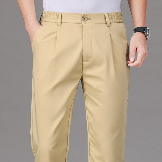 2023 Spring Summer New Men&#39;s Straight Thin Khaki Casual Pants Classic Style High Quality Modal Cotton Business Trousers Male