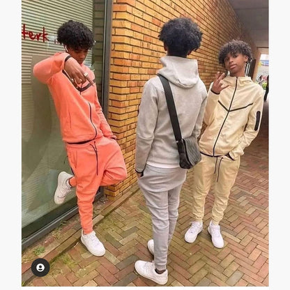 New Brand Men's Sweatsuit Tech Fleece Hoodie Cotton Stretch Training Wear Good Quality Coat Sweatpants Sport Set Clothing