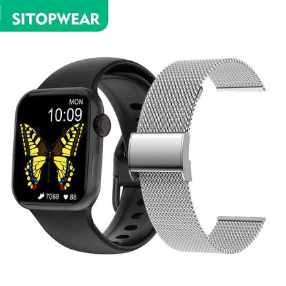 SitopWear Smart Watch  Wireless Charging Smartwatch Bluetooth Calls Watches Men Women Fitness Bracelet Custom Watch Face
