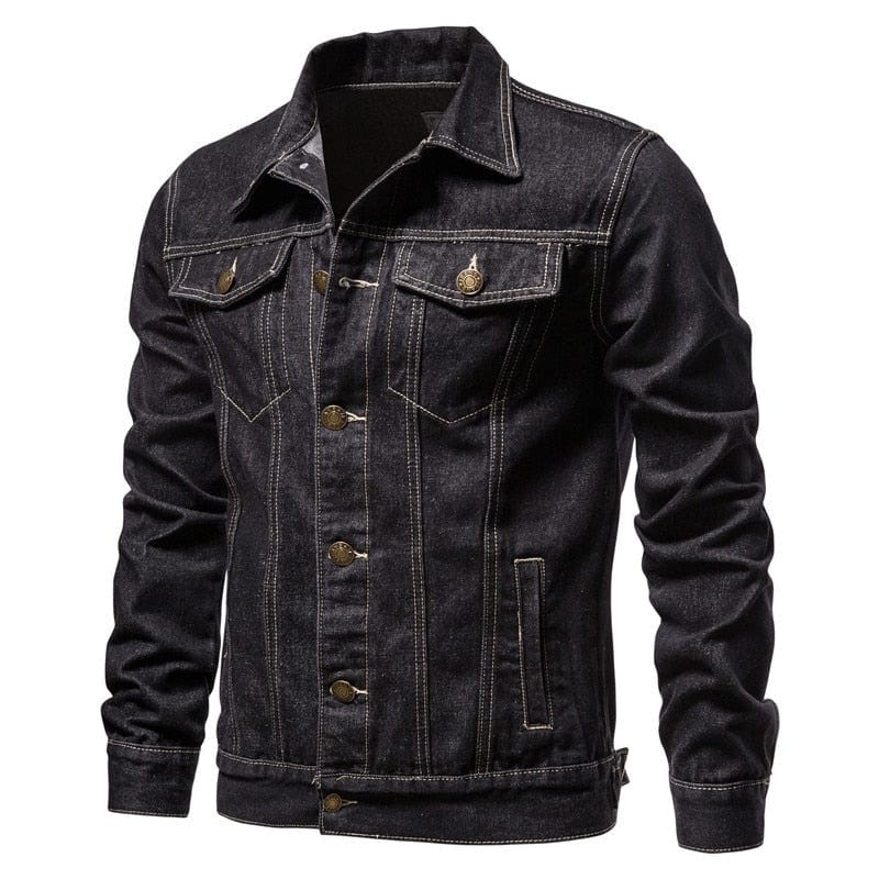 Men Light Blue Denim Jackets Slim Casual Denim Coats New Male High Quality Cotton Thicker Winter Jean Jackets Warm Coats XS-6XL