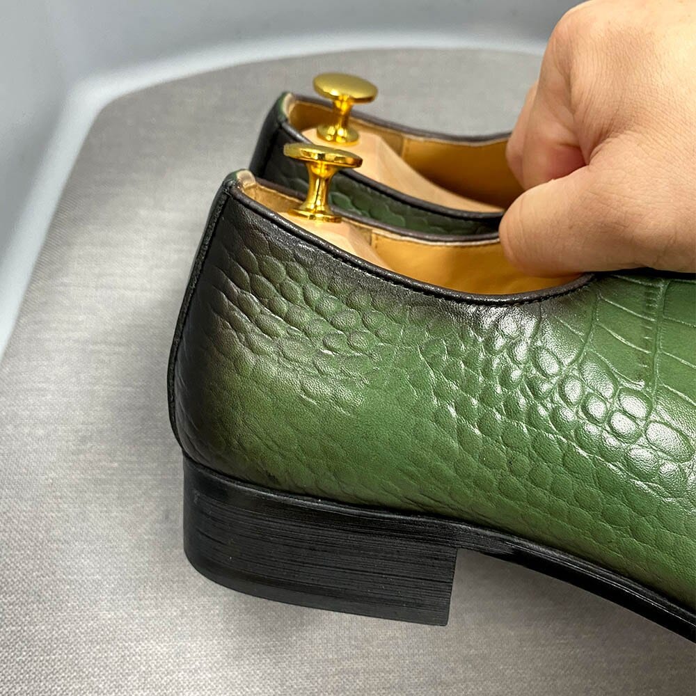 Moda italiană pantofi oxford eleganți pentru bărbați din piele de vacă autentică, crocodil, cu șireturi, pantofi de nuntă formali, pantofi de rochie cu vârf ascuțit