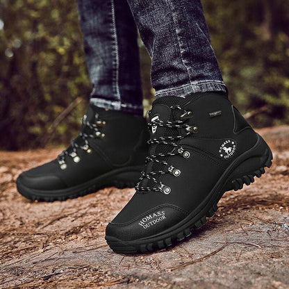 Men Waterproof Hiking Shoes Outdoor Climbing Non-slip Camping Trekking Sneakers Sports Breathable Mountaineering Army Green Boot