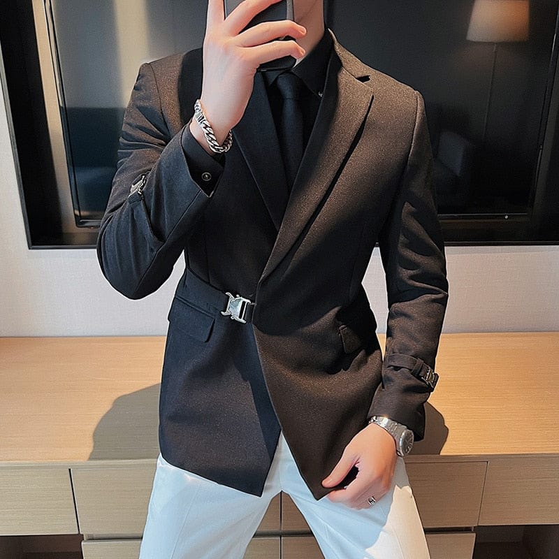 2022 British Style Men Spring High Quality Business Tuxedo/Male Slim Fit Fashion Business Suit Jackets/Man Casual Blazers S-3XL