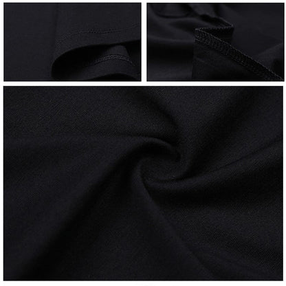 BROWON Spring Fashion Slim Fit T Shirt Men Cotton Tshirt Men Long Sleeve Irregular Collar Solid Color Men Clothes
