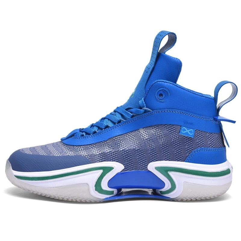 Summer high-top basketball shoes wear-resistant non-slip basketball sneakers high-elastic contrast color lace-up basket sneakers