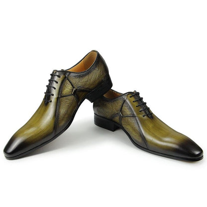 British Style Business Formal Leather Shoes Men's Groom Wedding Shoes Leather Pointed Toe Oxford Shoes Spring Casual Men's Shoes