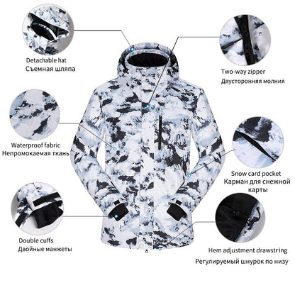 Ski Suit Men Winter Warm Windproof Waterproof Outdoor Sports Snow Jackets and Pants Hot Ski Equipment Snowboard Jacket Men Brand