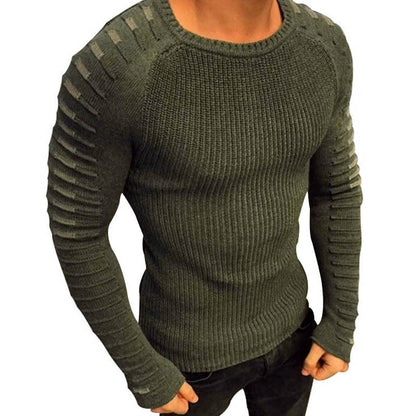 Autumn Winter Sweater Men  New Arrival Casual Pullover Men Long Sleeve O-Neck Patchwork Knitted Men Sweaters Streetwear