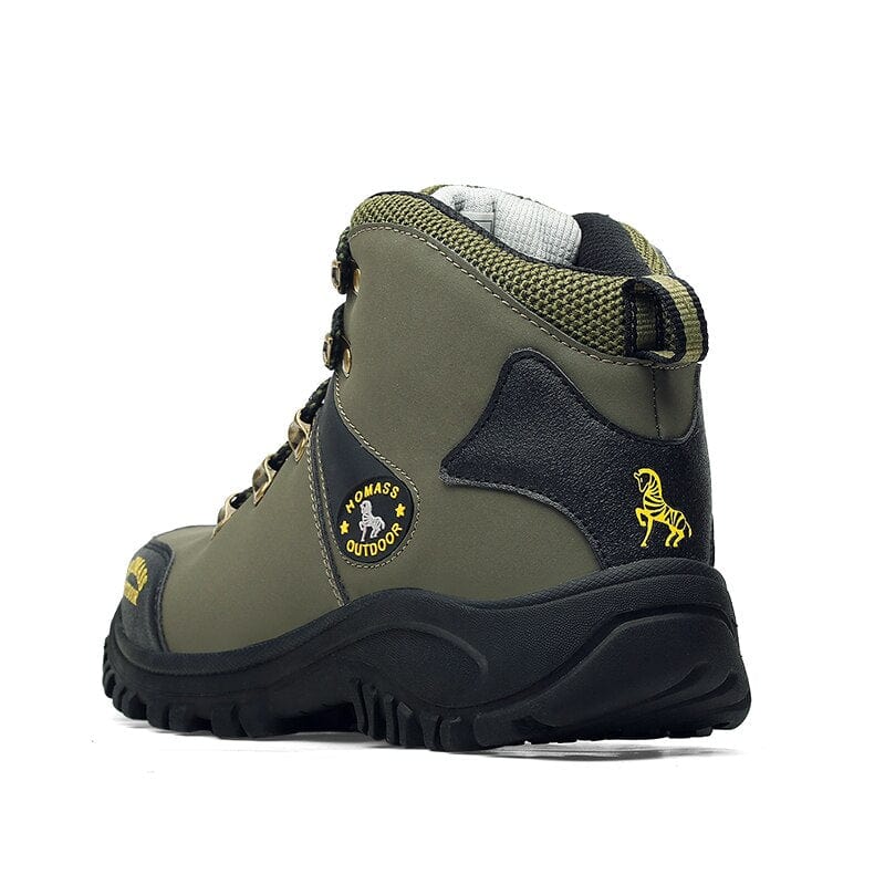 Men Waterproof Hiking Shoes Outdoor Climbing Non-slip Camping Trekking Sneakers Sports Breathable Mountaineering Army Green Boot