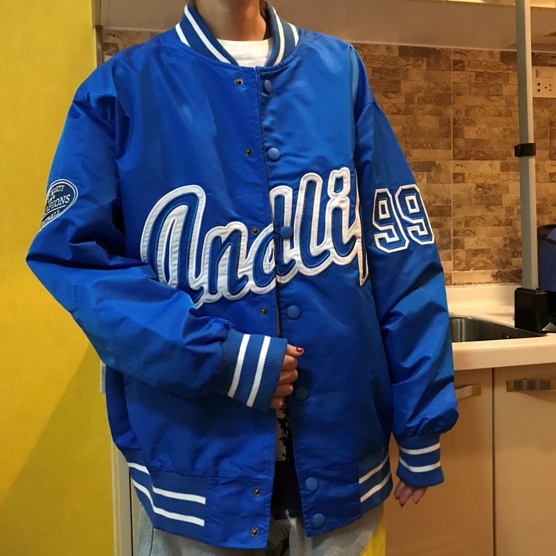 Men's Varsity Bomber Jackets Embroidery Letters Oversized Hip Hop Streetwear Casual Baseball Uniform Coats Vintage Male Clothing