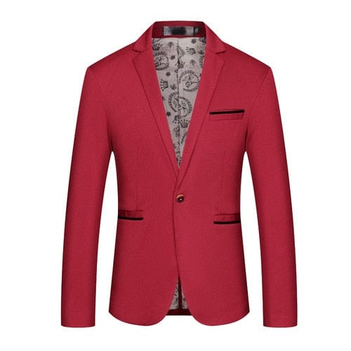 Men Black Blazer  Mens Casual Business Cotton Slim Fit Red Suit jacket Men Plus Size 4XL5XL Blazer Masculino
