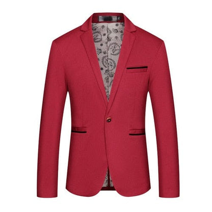Men Black Blazer  Mens Casual Business Cotton Slim Fit Red Suit jacket Men Plus Size 4XL5XL Blazer Masculino