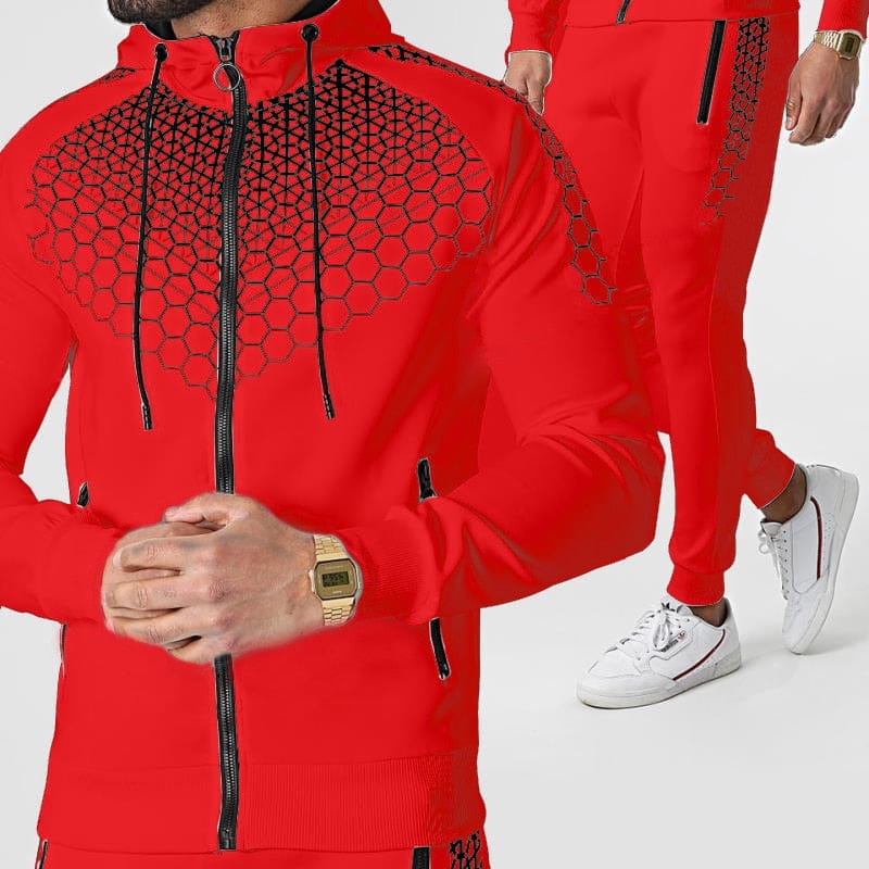 2022 Men&#39;s Tracksuits Spring Zipper Jacket+Jogging Pants 2 Piece Set Male Casual Hooded Sportswear Sets Autumn Gyms Sweat Suits