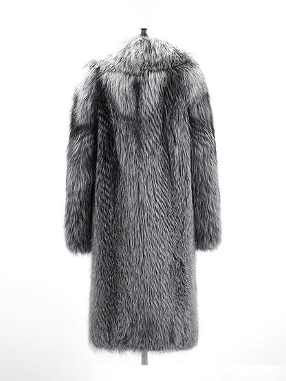 PFHQ  Men's Loose Trendy Imitation Mink Hair Coat New Fashion Faux Fur Fox Long Big Size Male Clothes Free Shipping 21Q4429
