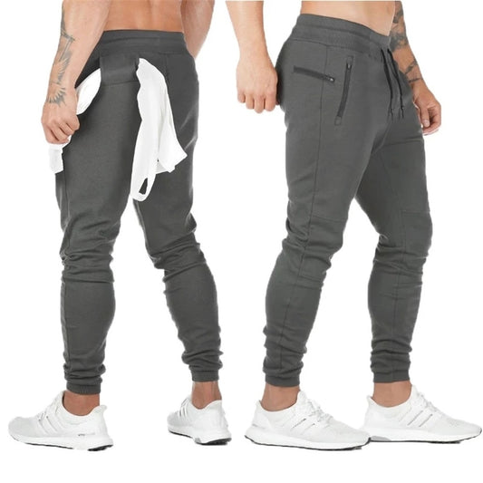 2021 new Men Casual Pants Solid Color Gyms Fitness Workout Sportswear Trousers Autumn Winter Male Crossfit Track Pants