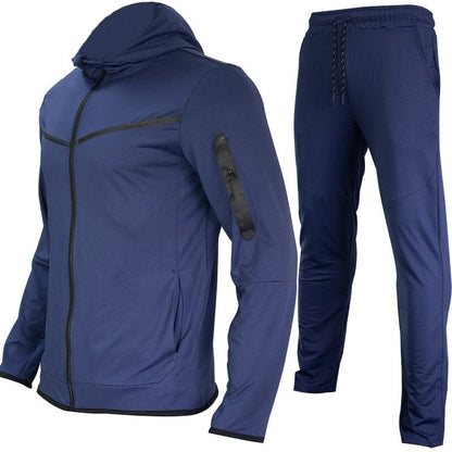New Brand Men's Sweatsuit Tech Fleece Hoodie Cotton Stretch Training Wear Good Quality Coat Sweatpants Sport Set Clothing