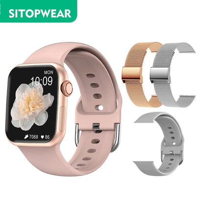 SitopWear Smart Watch  Wireless Charging Smartwatch Bluetooth Calls Watches Men Women Fitness Bracelet Custom Watch Face