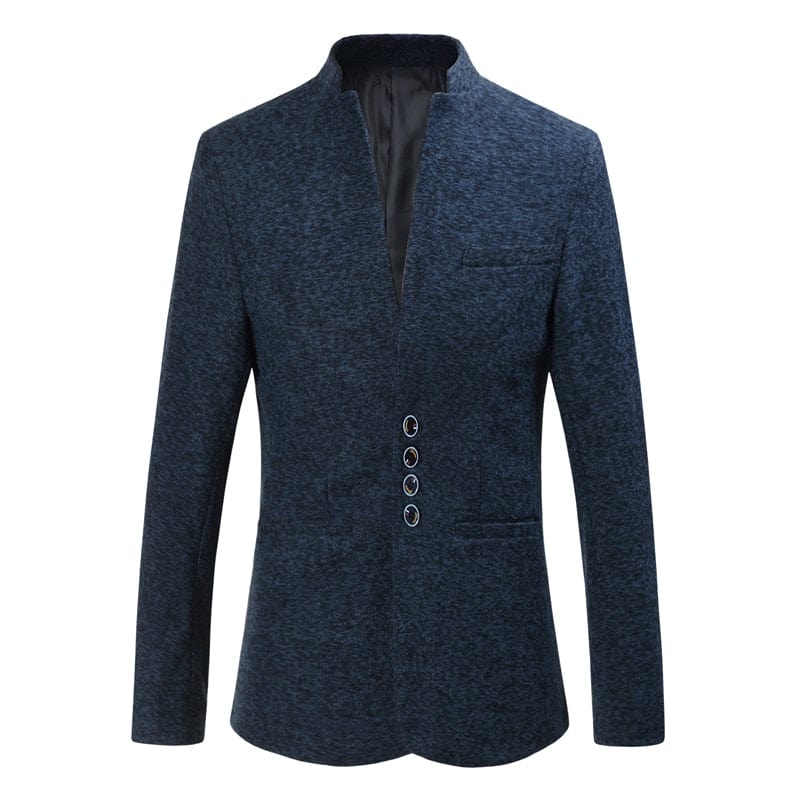 Custom Blazers Chinese Style Stand Collar Printed Suit Jacket / High End Business Casual Large Size M-5XL