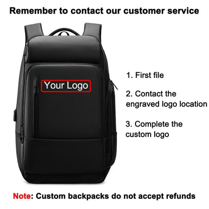 EURCOOL 17 Inch Laptop Backpack For Men Waterproof Functional with USB Charging Backpacks Male Business Men's Rucksack Mochila