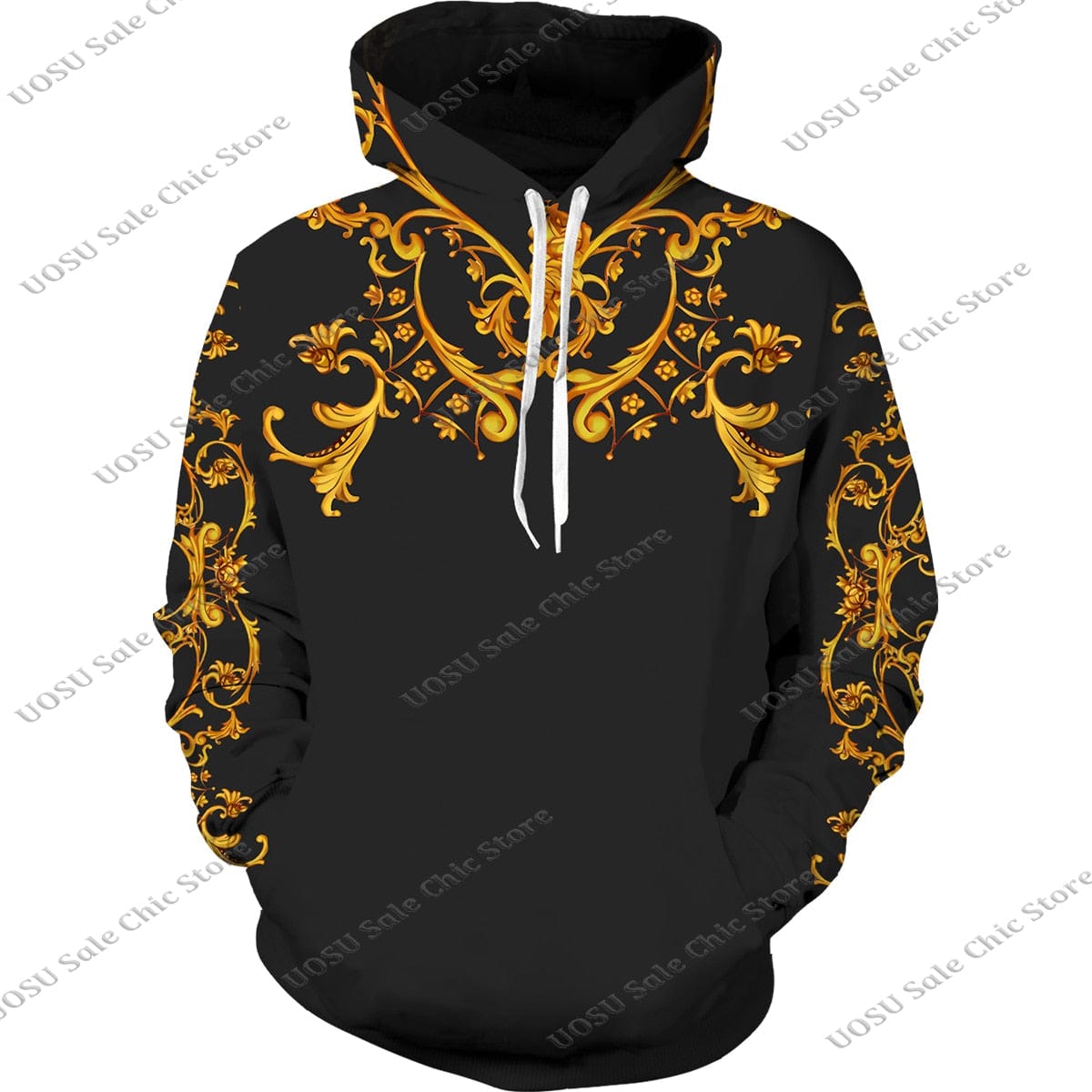 Men Women Golden Pattern Head Printed Hoodie/Trousers/Suit Graphic Oversize Hoodie Pants Tracksuit Mens Clothes Chandal