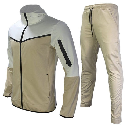 New Brand Men's Sweatsuit Tech Fleece Hoodie Cotton Stretch Training Wear Good Quality Coat Sweatpants Sport Set Clothing