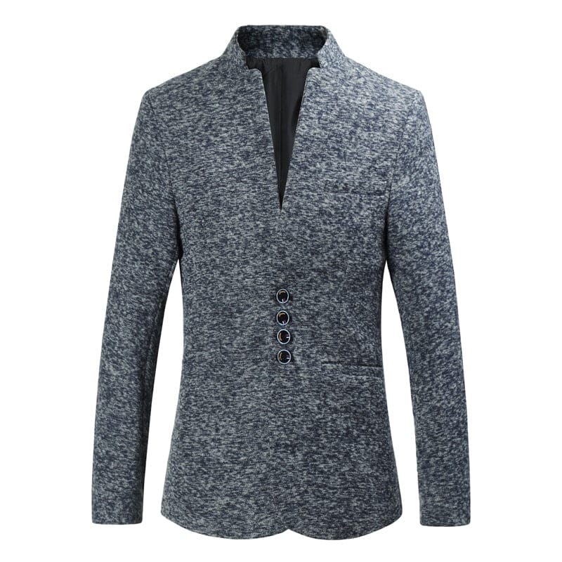 Custom Blazers Chinese Style Stand Collar Printed Suit Jacket / High End Business Casual Large Size M-5XL