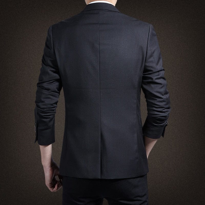 2022 Fashion New Men&#39;s Casual Boutique Business Solid Color Single Button Suit Blazers Jacket Coat