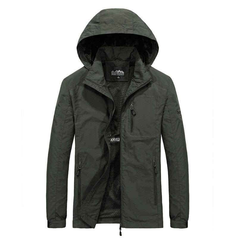 Men's Windbreaker Jackets Waterproof Windshield Jacket Men Military Hooded Water Proof Wind Breaker Casual Coat Male  Autumn