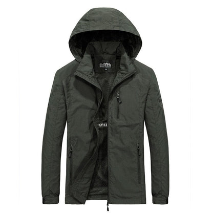 Men's Windbreaker Jackets Waterproof Windshield Jacket Men Military Hooded Water Proof Wind Breaker Casual Coat Male  Autumn