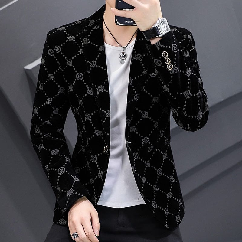 2022 Mens Blazers Slim Fit Suits for Men Business Formal Coat Mens Wedding Suit Jackets Male Fashion Corduroy Mens Blazer Jacket