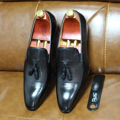 Men's Tassel Loafer – Genuine Leather Slip-On Dress Shoes