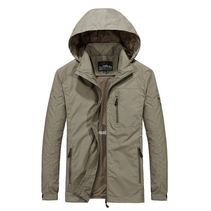 Men's Windbreaker Jackets Waterproof Windshield Jacket Men Military Hooded Water Proof Wind Breaker Casual Coat Male  Autumn