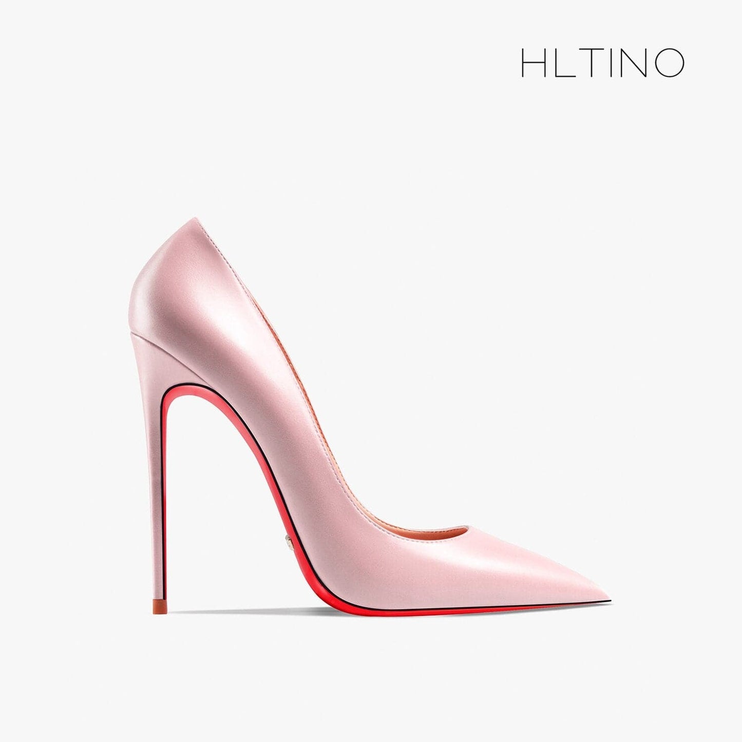 Genuine Leather Brand Red Bottom Women&#39;s Pumps Thin Heel High Heel Pointed Toe Ladies High-Heeled Shoes Party Wedding Shoes 12cm