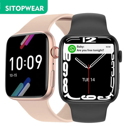 SitopWear Smart Watch  Wireless Charging Smartwatch Bluetooth Calls Watches Men Women Fitness Bracelet Custom Watch Face