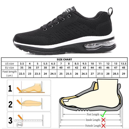 NEW Air Cushion Sports Shoes Unisex Fashion Running Men Sneakers Comfortable Breathable Mesh Casual Shoes Zapatos De Hombre