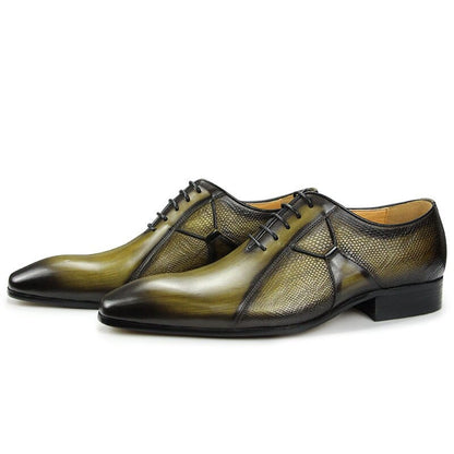 British Style Business Formal Leather Shoes Men's Groom Wedding Shoes Leather Pointed Toe Oxford Shoes Spring Casual Men's Shoes