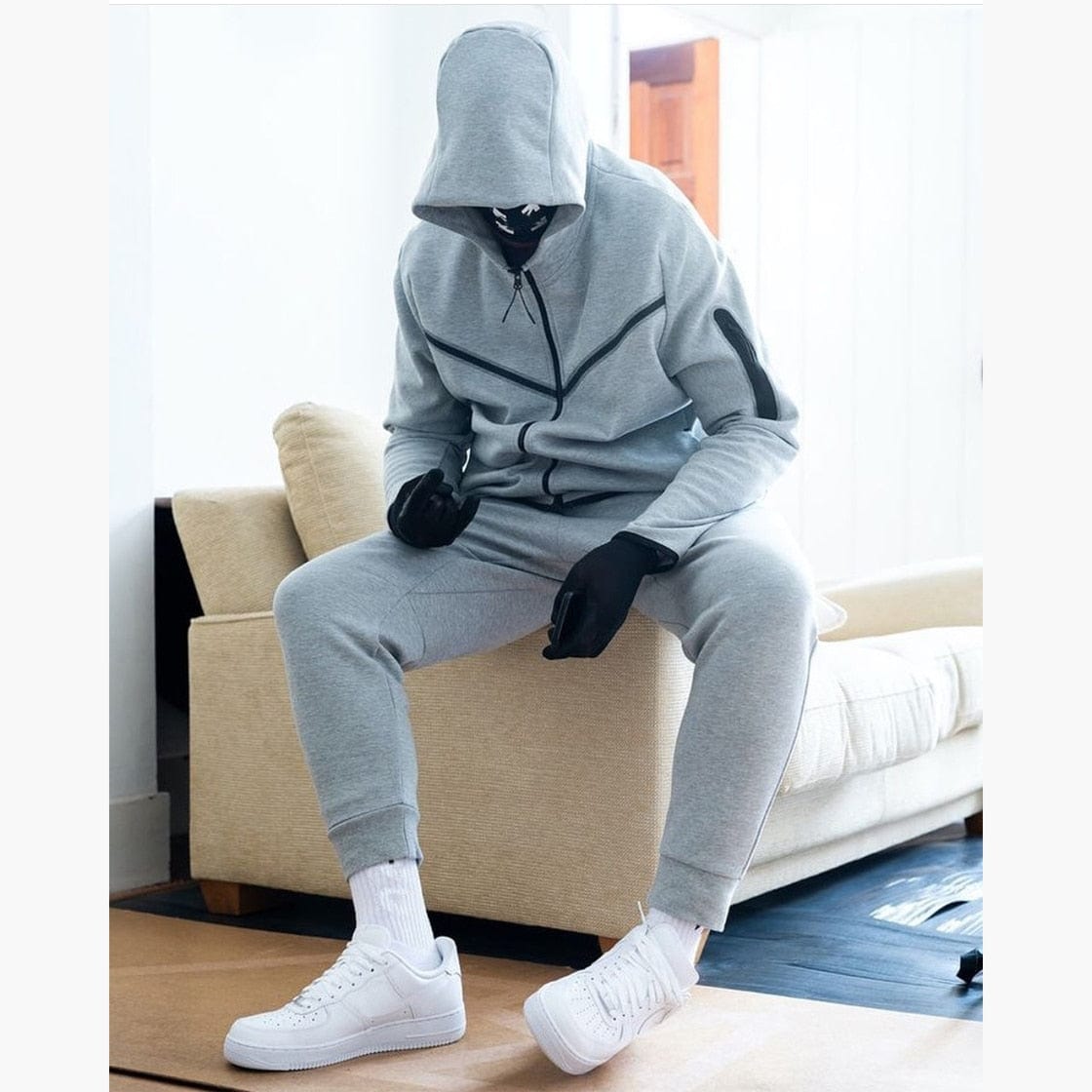 2022 New Brand Men&#39;s Sweatsuit Tech Fleece Hoodie Cotton Stretch Training Wear Good Quality Coat Sweatpants Sport Set Clothing