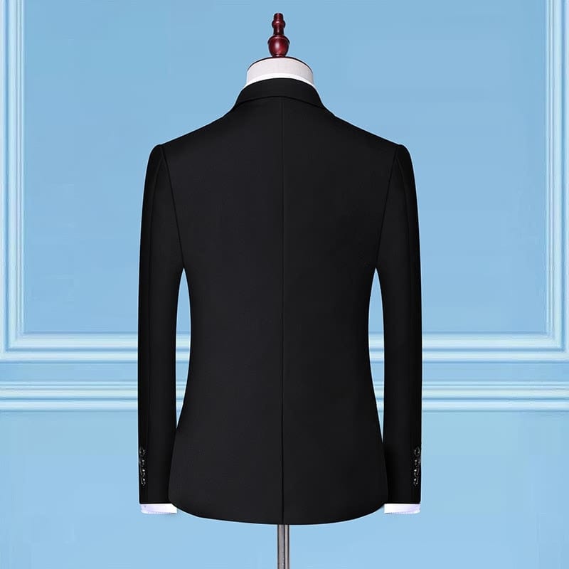 Formal Business Wedding 3 Pieces Suit Set / Male 2022 Blazers Jacket Pants Vest Trousers Dress Waistcoat