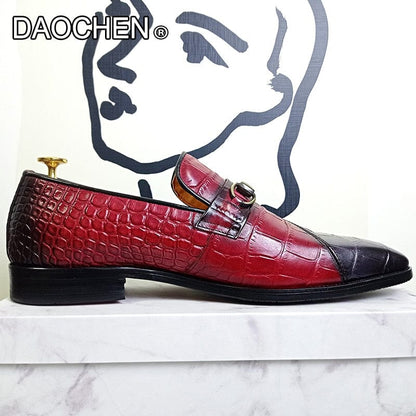 LUXURY BRAND MEN LEATHER SHOES MIXED COLORS SUMMER HORSEBIT LOAFERS MEN DRESS SHOES SLIP ON WEDDING OFFICE MEN'S CASUAL SHOES