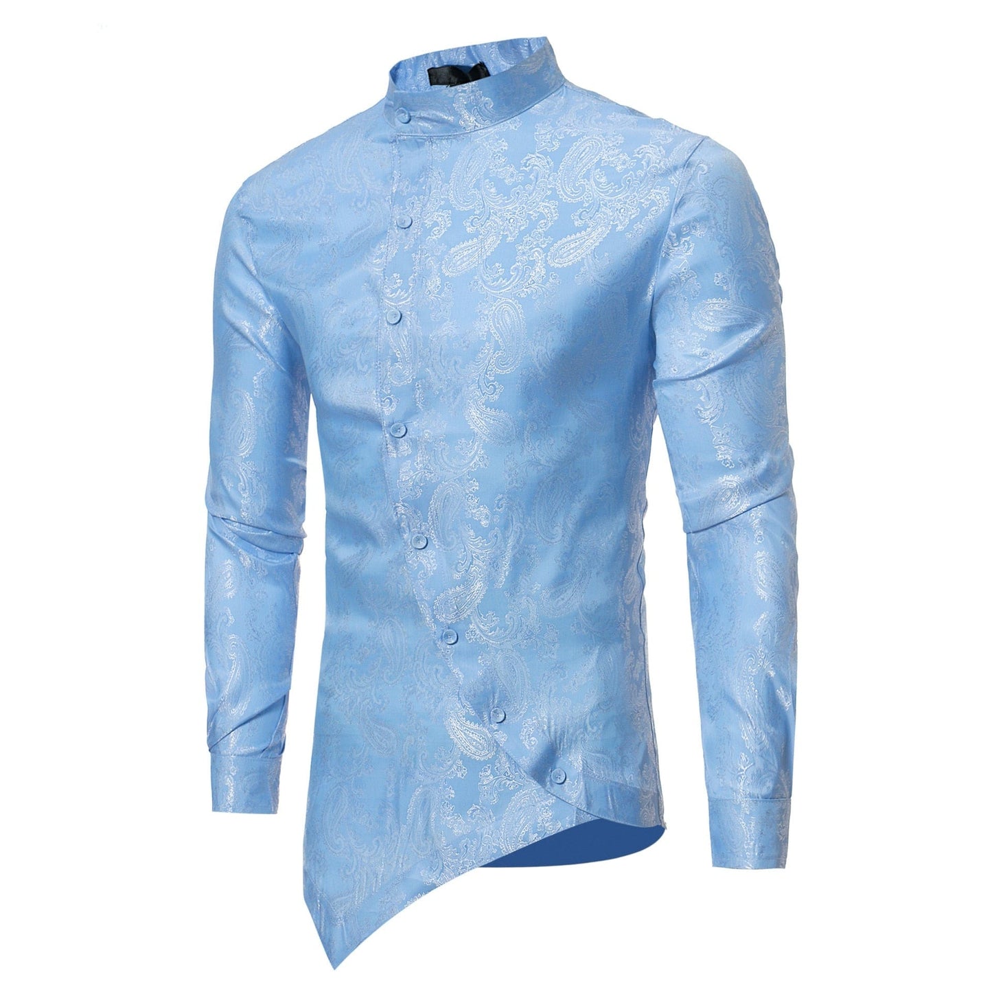 2022 New Men's Long Sleeve Shirt Slim Designer Personality Cute Luxury Prom Wedding Dress Top Undercoat